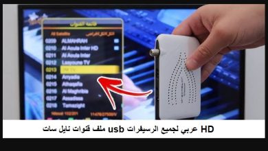 ملف قنوات نايل سات usb عربي لجميع الرسيفرات HD